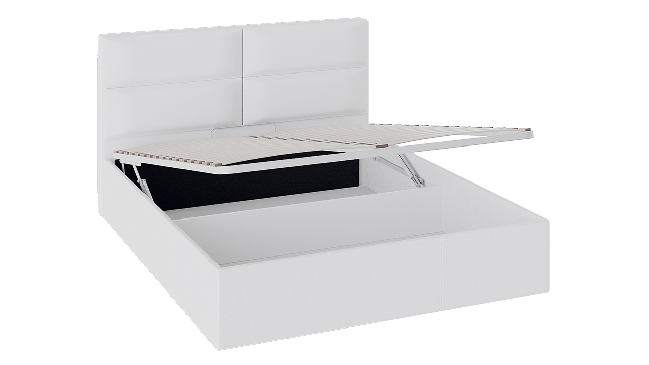 Кровать с подъемным механизмом Трия «Глосс» 1400  (Белая)