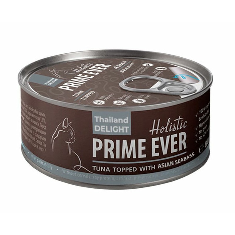 Купить консервы для кошек Prime Ever Delight, тунец, 80г, цены на Мегамаркет | Артикул: 600006671196