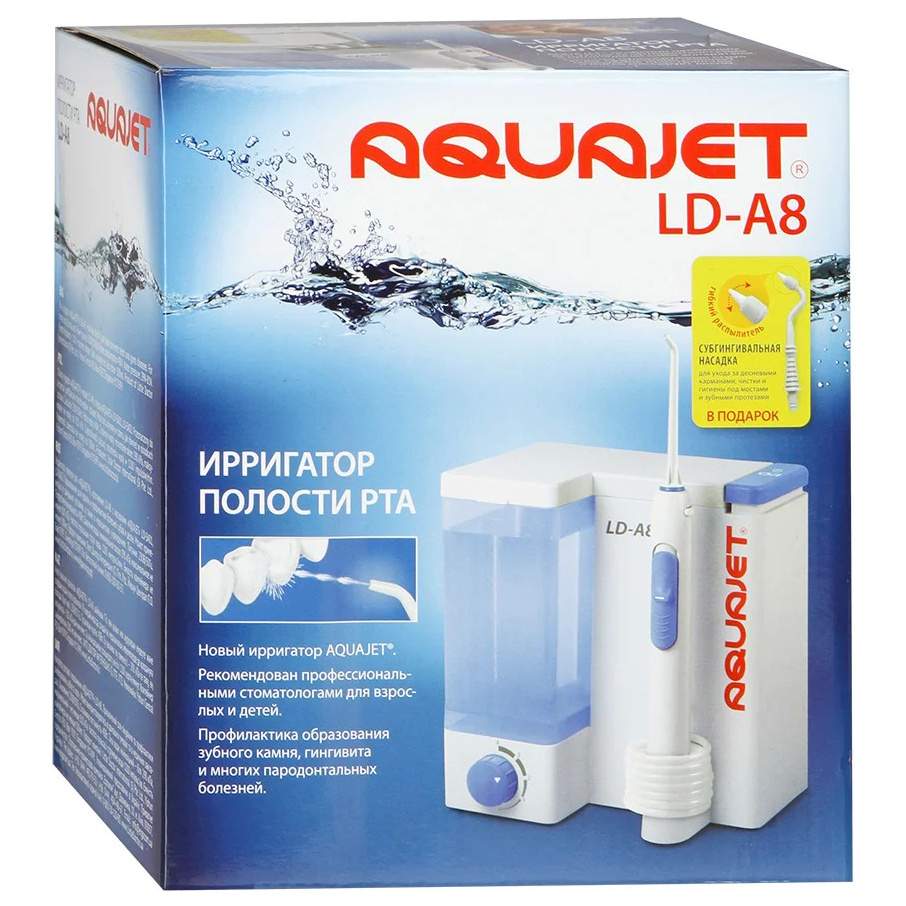 Ирригатор для полости отзывы стоматологов. Ирригатор AQUAJET LD-a8 White. Ирригатор Акваджет ЛД а8. Ирригатор полости рта Акваджет/AQUAJET LD-a8. Акваджет ЛД а8 ирригатор насадки.