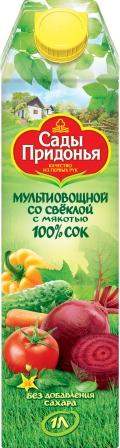 Купить сок с мякотью Сады Придонья мультиовощной со свеклой 1 л, цены на Мегамаркет | Артикул: 100023689233