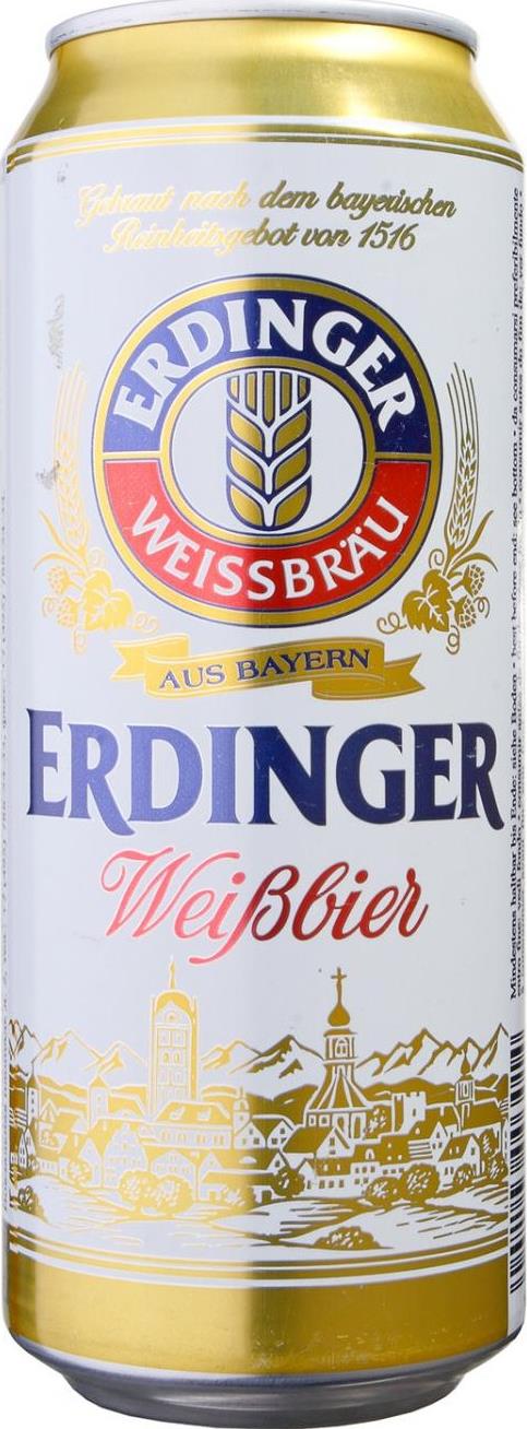 Пиво Erdinger Weissbier в жестяной банке - купить в Москве, цены на Мегамаркет | 100028140958