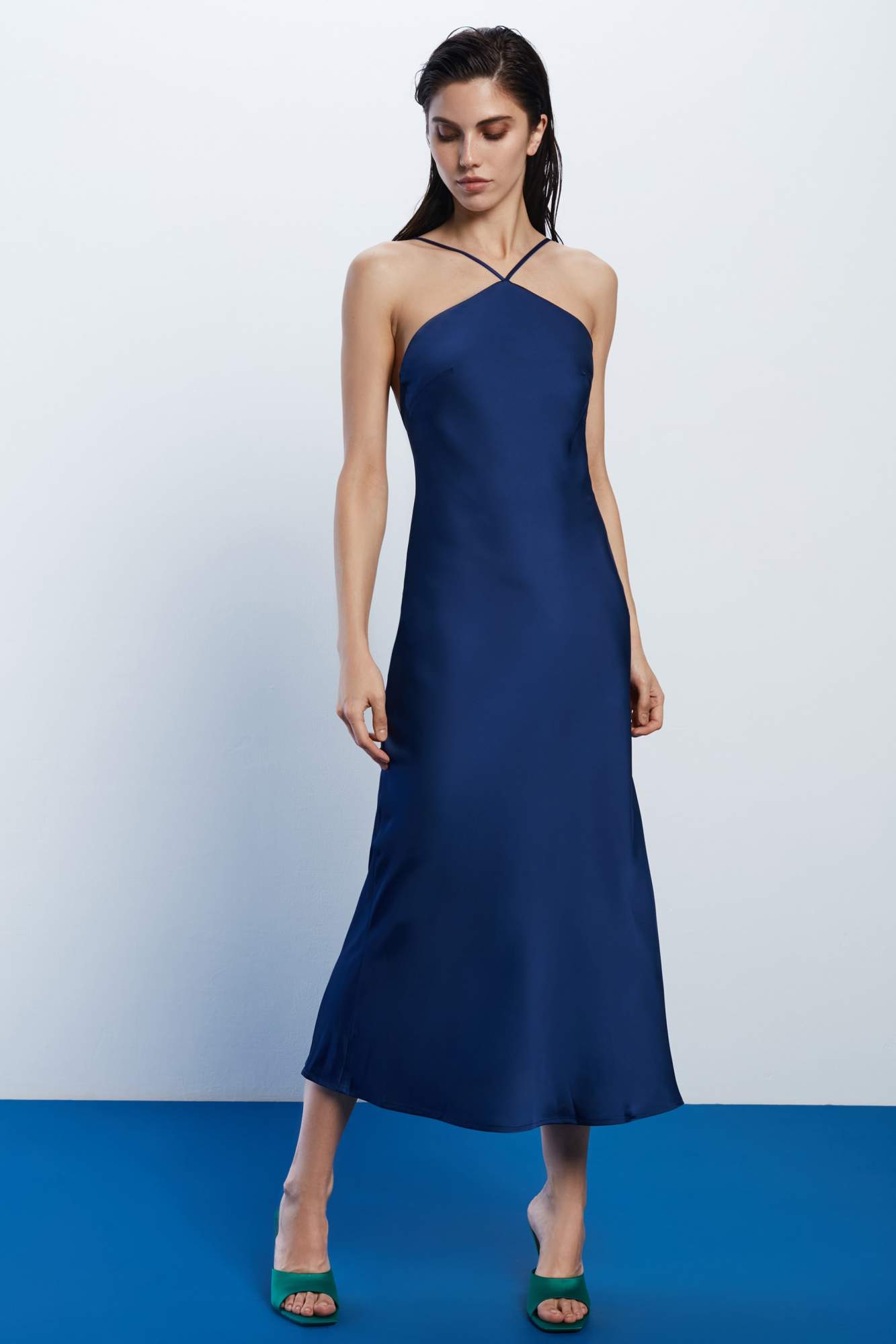 Платье женское LOVE REPUBLIC 1452006519 синее 42 RU