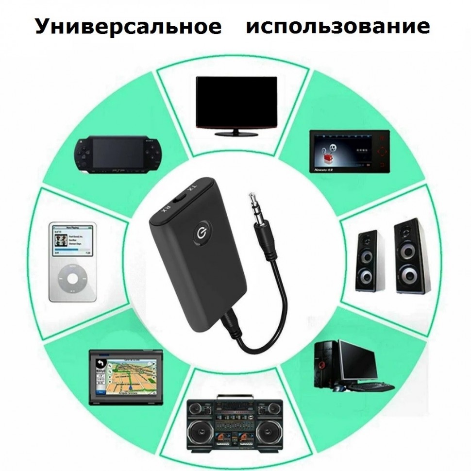 Bluetooth-адаптер приемник и передатчик звука B10S, 3,5 мм, купить в  Москве, цены в интернет-магазинах на Мегамаркет