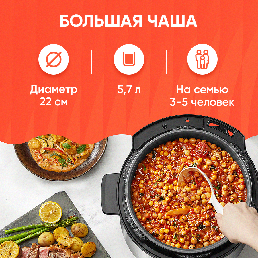 Мультиварка COSORI Pressure Cooker CMC-CO601 серебристая – купить в Москве,  цены в интернет-магазинах на Мегамаркет