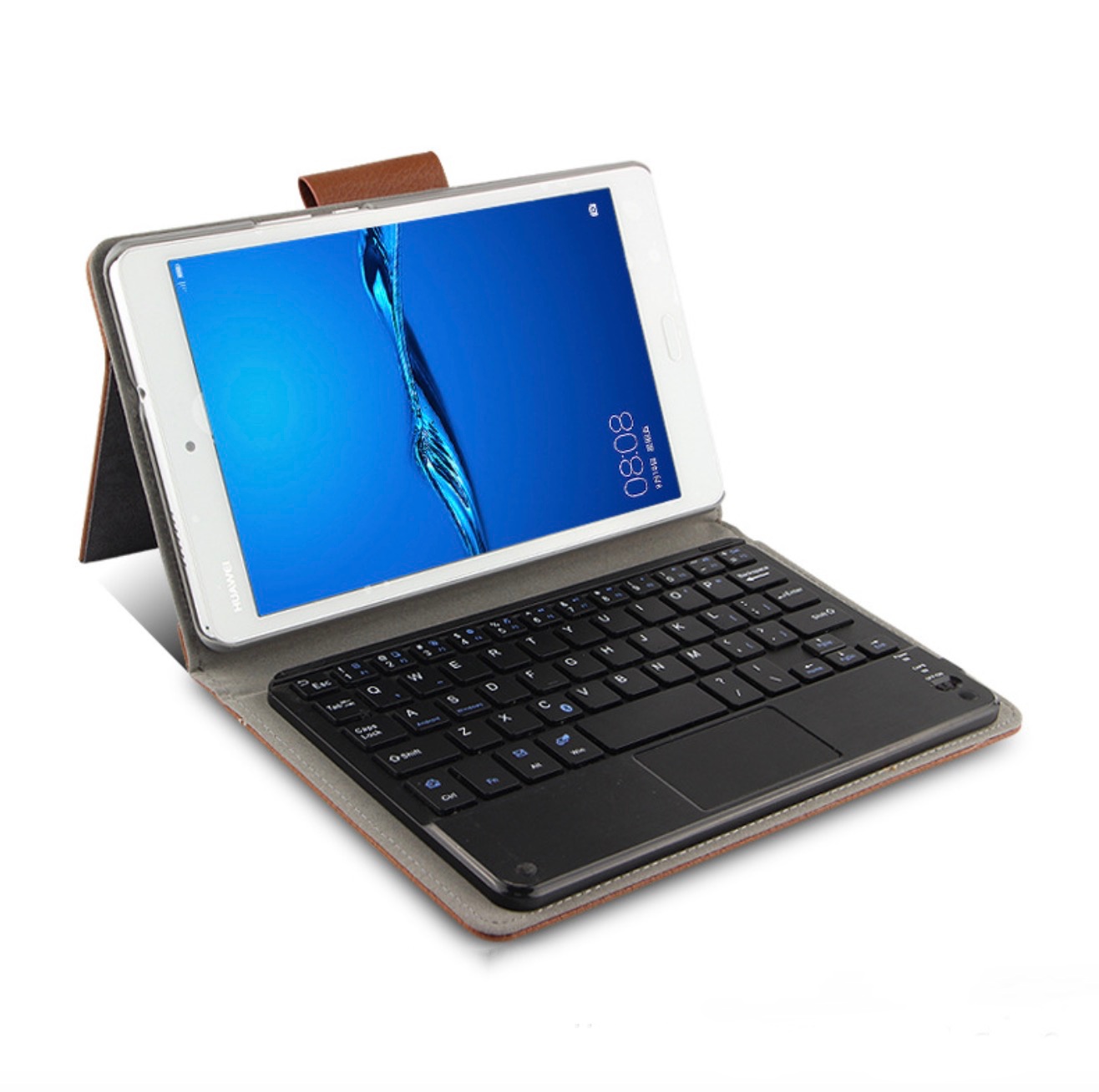 Bluetooth клавиатура Mypads для HUAWEI MediaPad M5 Lite 8 c кожаным чехлом черный