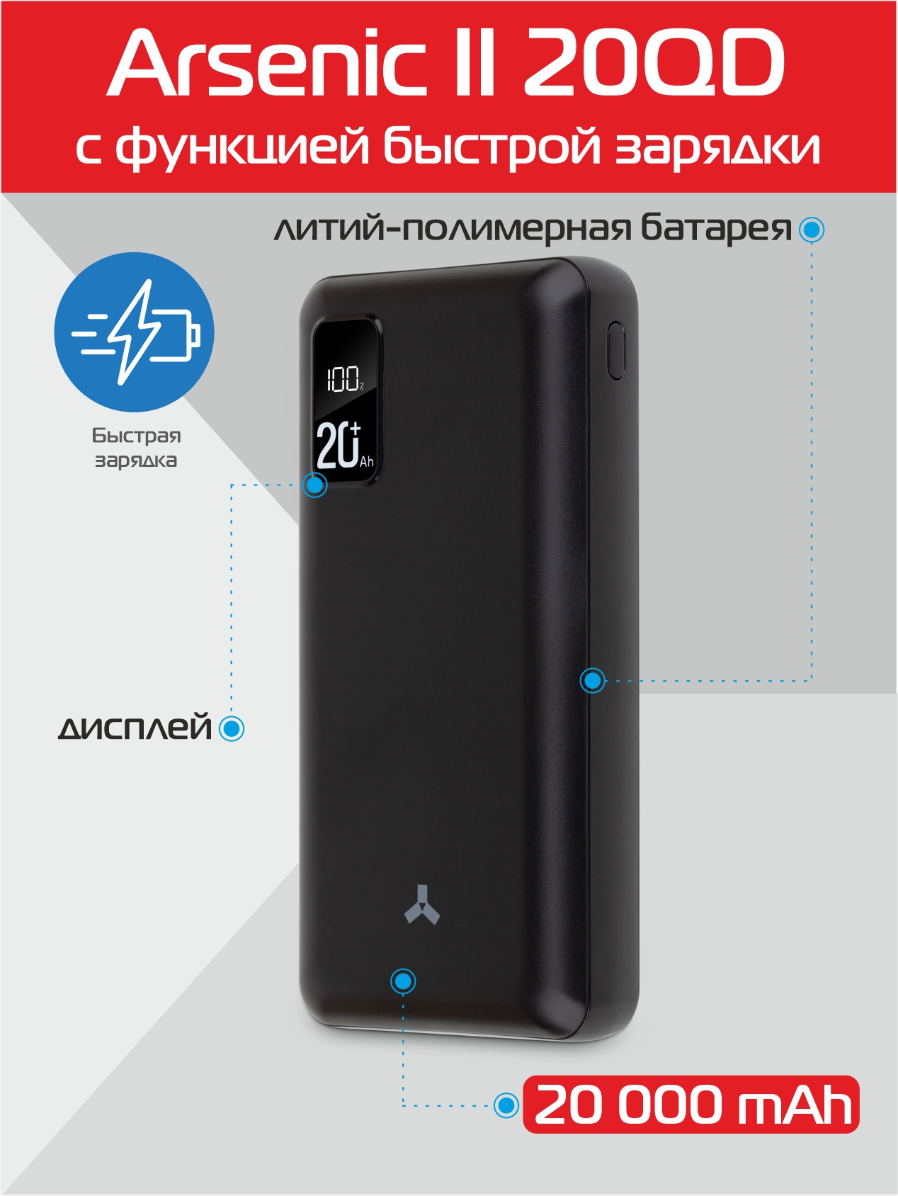 Внешний аккумулятор Accesstyle Arsenic II 20PQD - купить в Москве, цены в  интернет-магазинах Мегамаркет