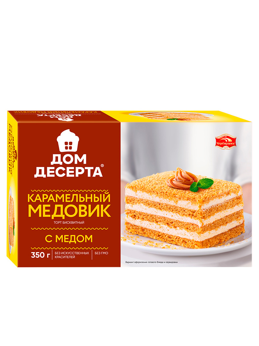 Торт Дом десерта Карамельный Медовик, 350 г - купить в Вкус знакомый с детства, цена на Мегамаркет