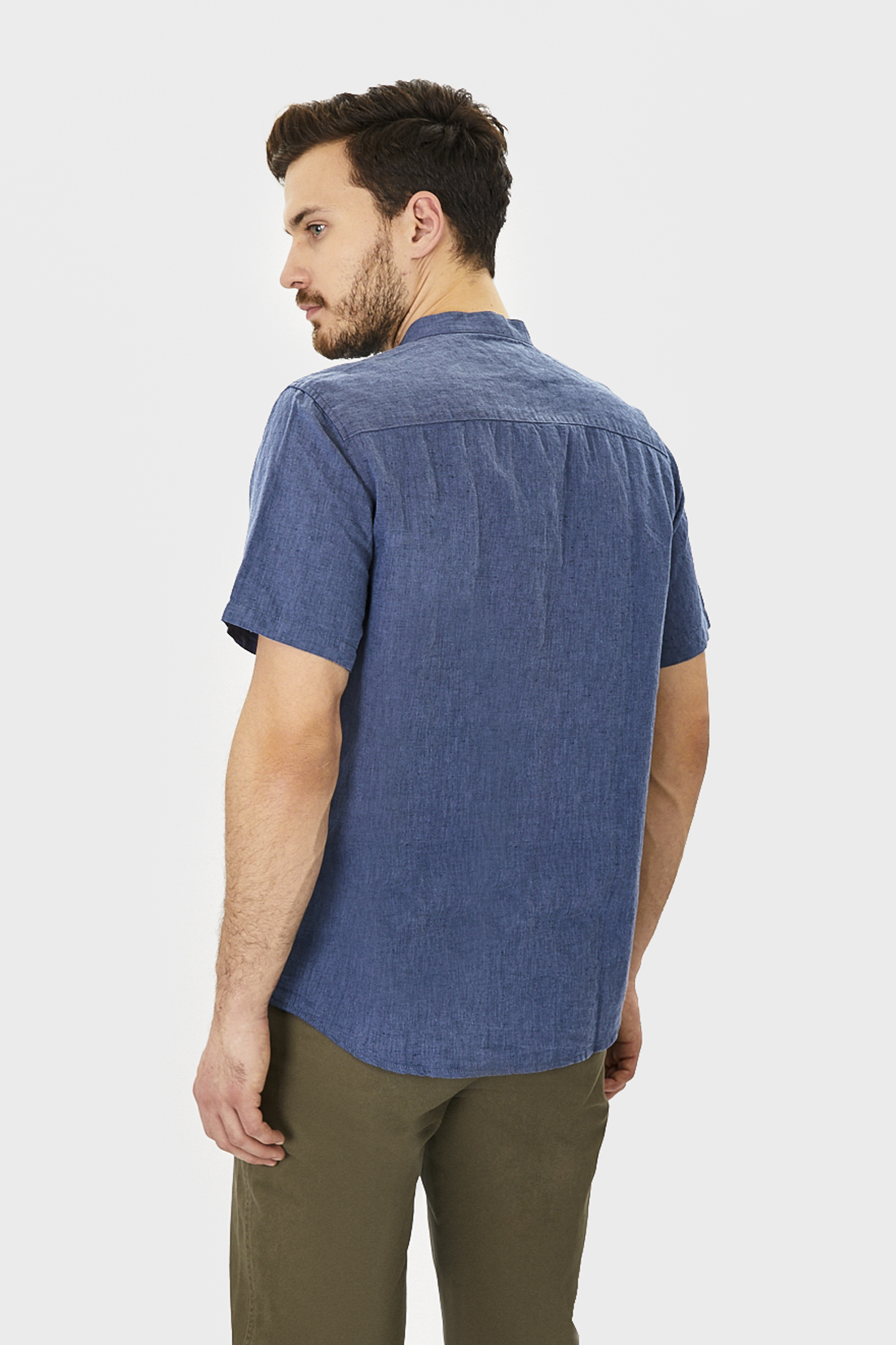 Рубашка мужская Baon B681201 синяя L
