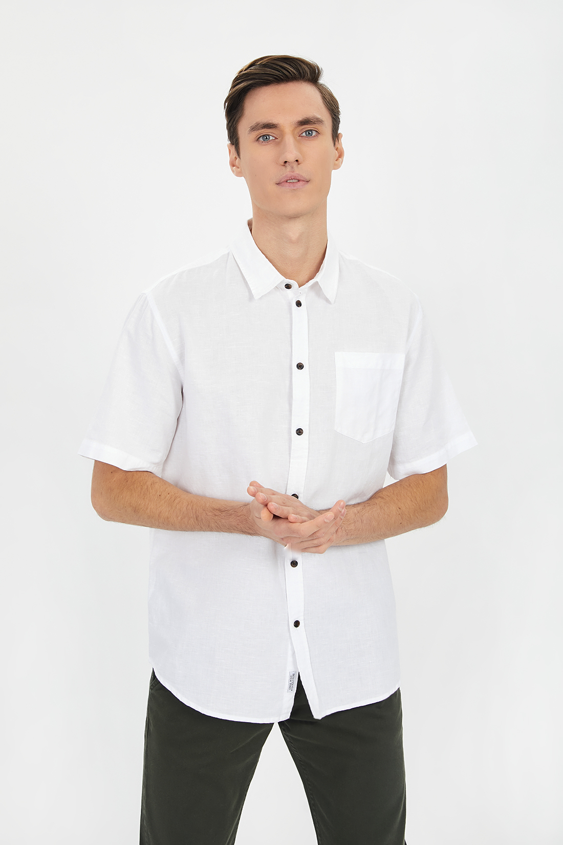 Рубашка мужская Baon B681202 белая 4XL