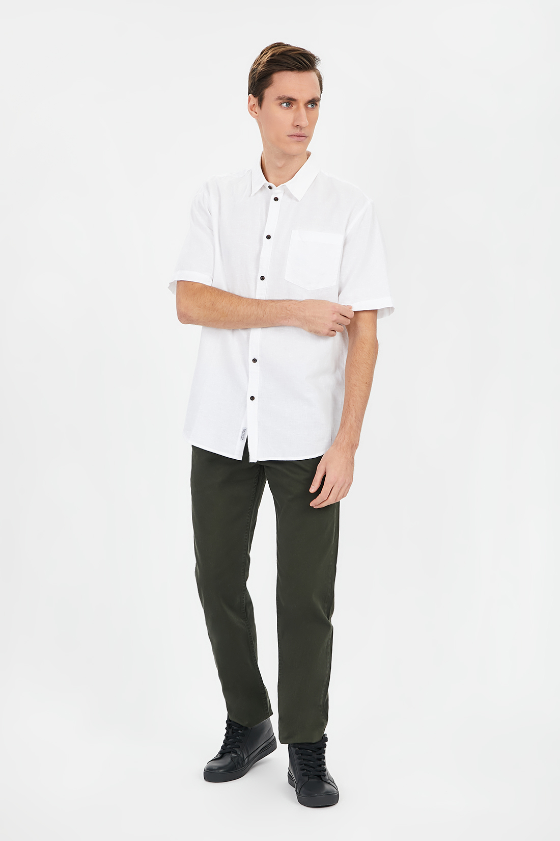 Рубашка мужская Baon B681202 белая 4XL