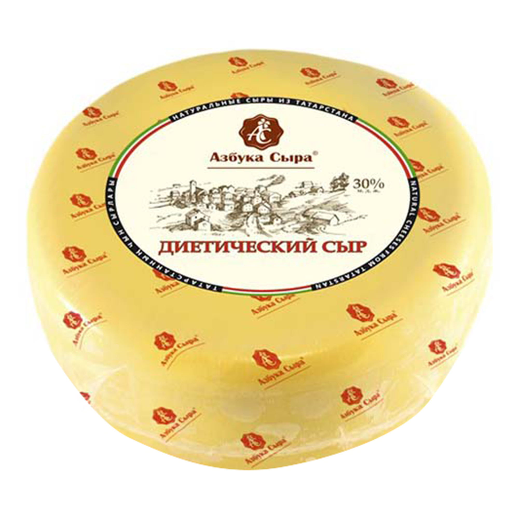 Сыр полутвердый Азбука Сыра Диетический 30% +-1 кг