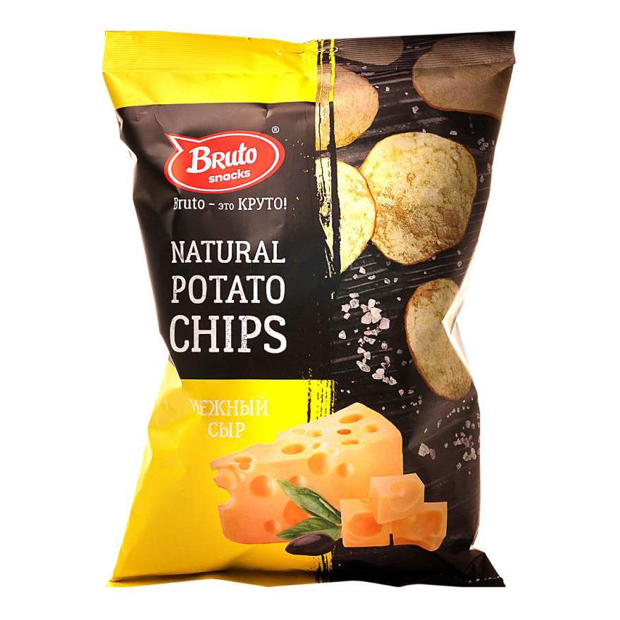 Чипсы картофельные Bruto snacks со вкусом нежного сыра 70 г