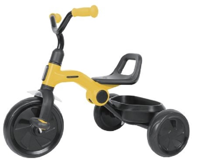 Велосипед трехколесный Q-play без ручки управления, складной, желтый 143784_lh509y_msk