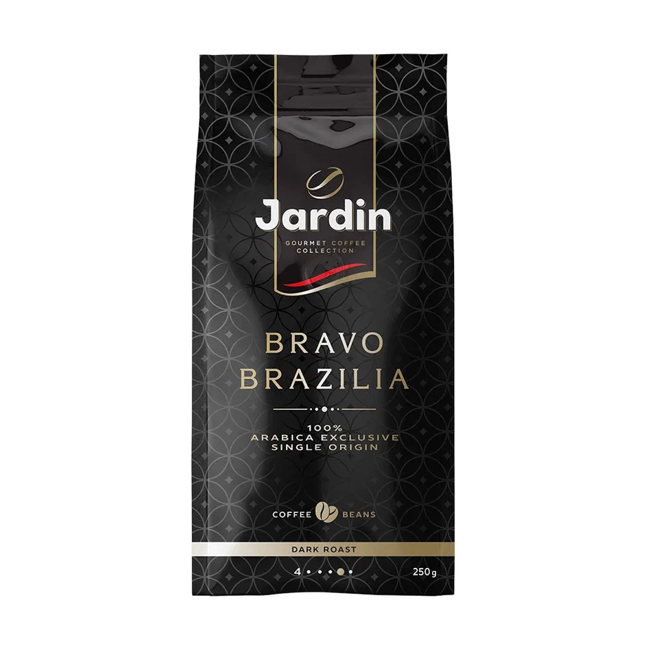 Кофе натуральный Jardin Bravo Brazilia зерновой, тёмная обжарка, 250 г - отзывы покупателей на маркетплейсе Мегамаркет | Артикул: 100023894729