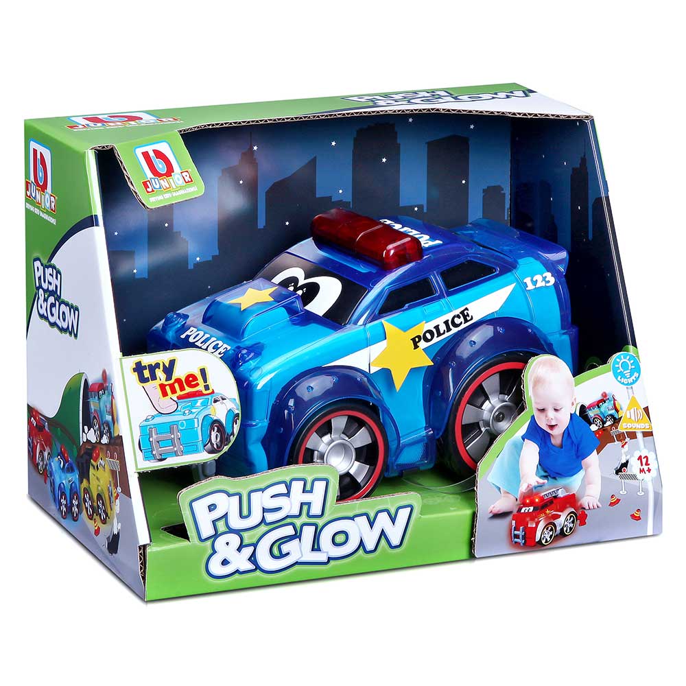 Полицейская машинка Bburago Junior Push and glow Полиция 16-89004 – купить  в Москве, цены в интернет-магазинах на Мегамаркет