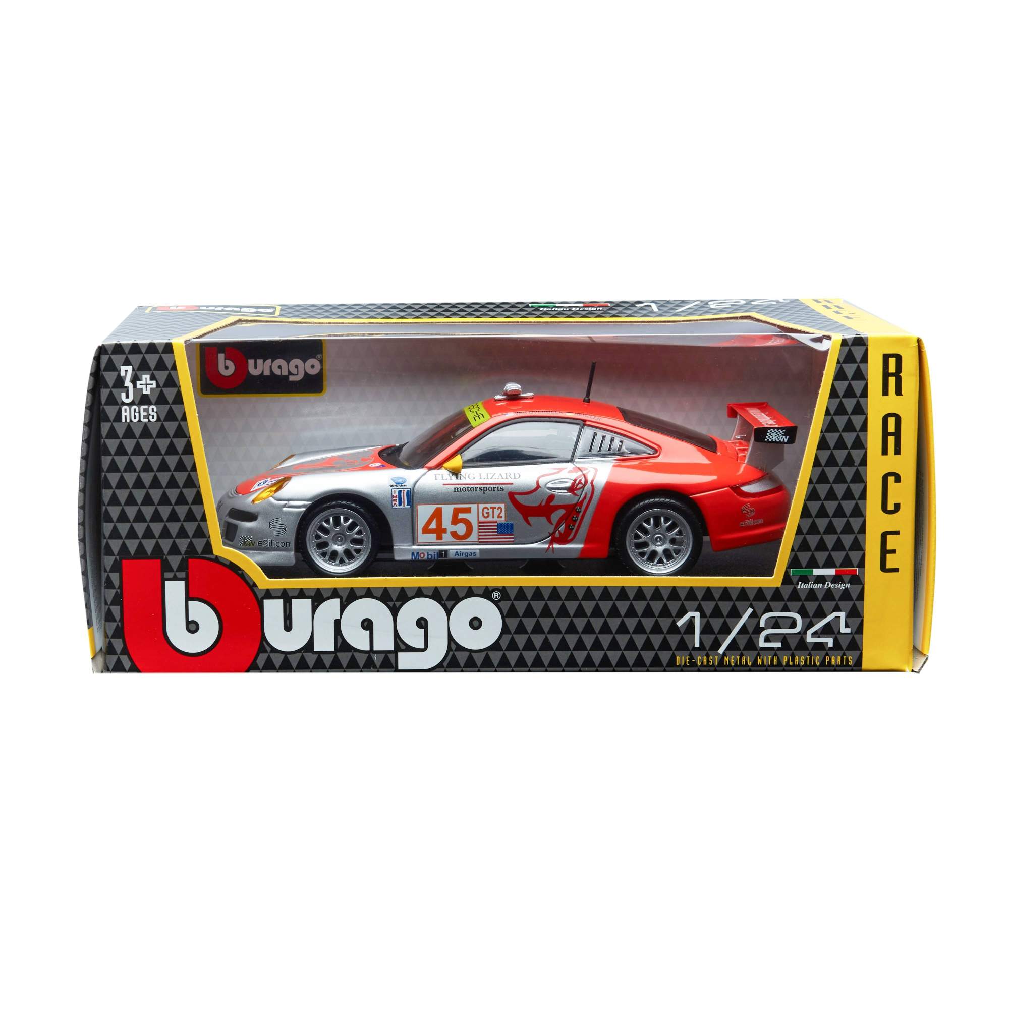 Купить машина Ралли Bburago Porsche 911 GT3 RSR металлическая 124