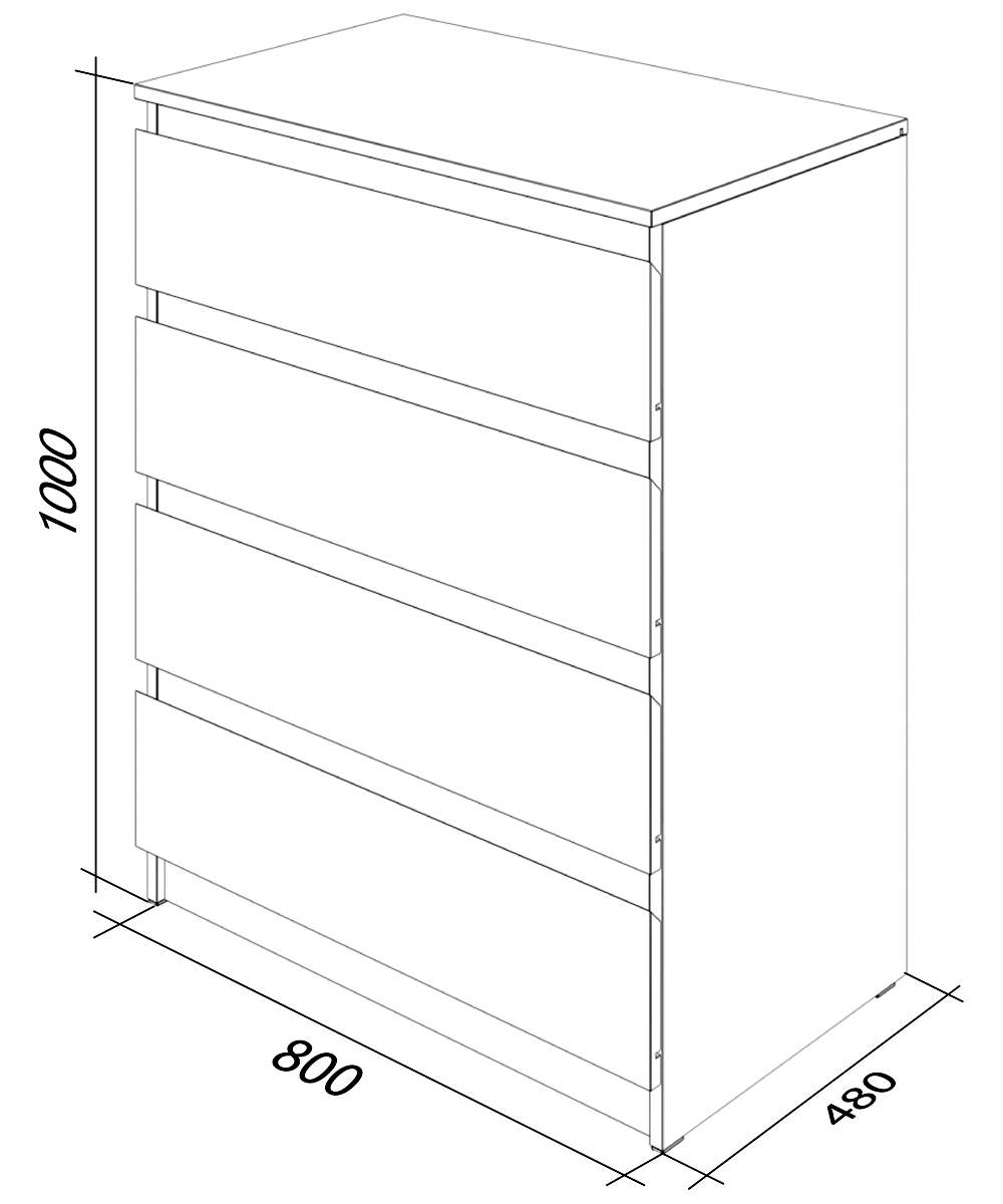 Комод для одежды размеры