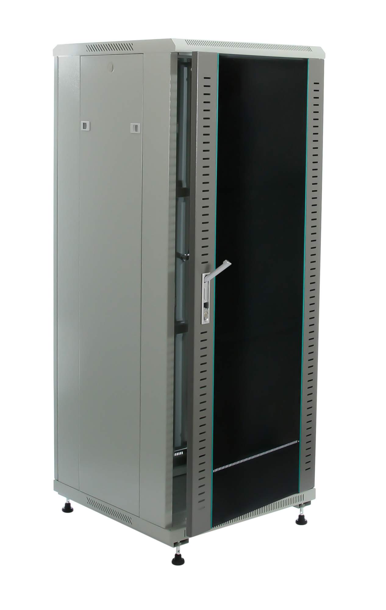 Серверный шкаф W&T шкаф коммуникационный Глубина 600см, Серый RAL 7035