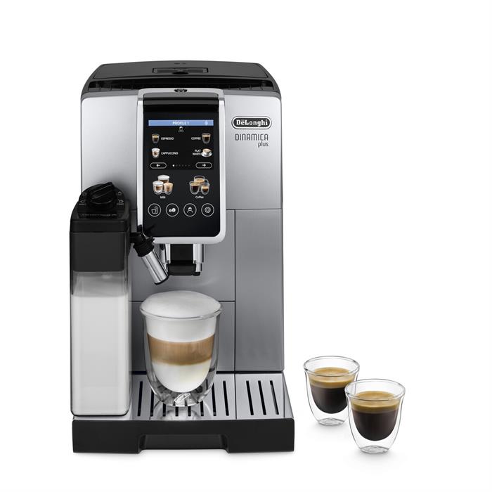 Кофемашина автоматическая Delonghi Dinamica Plus ECAM380.85.SB серебристый, черный, купить в Москве, цены в интернет-магазинах на Мегамаркет