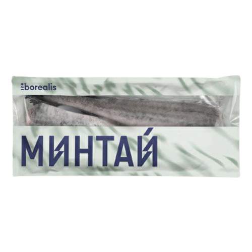 Минтай Borealis тушка, без головы, потрошёная, свежемороженая, 750 г