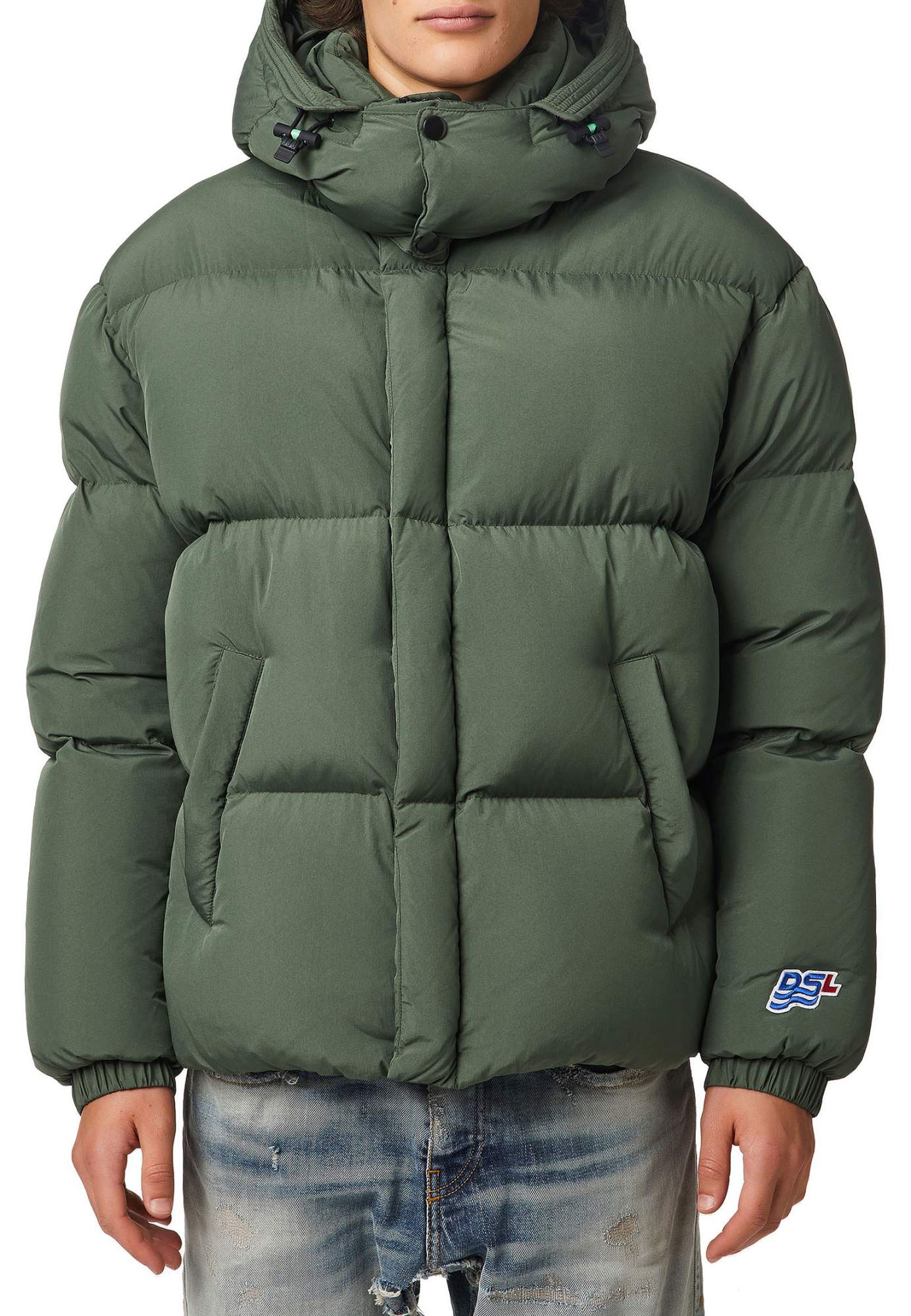 Зимняя куртка мужская DIESEL 130051 зеленая 2XL