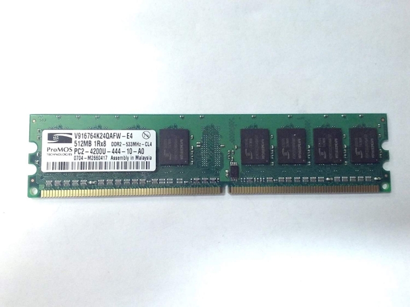 Оперативная память ProMOS V916764K24QAFW-E4 (211562) DDR2 1x1Gb 533MHz, купить в Москве, цены в интернет-магазинах на Мегамаркет