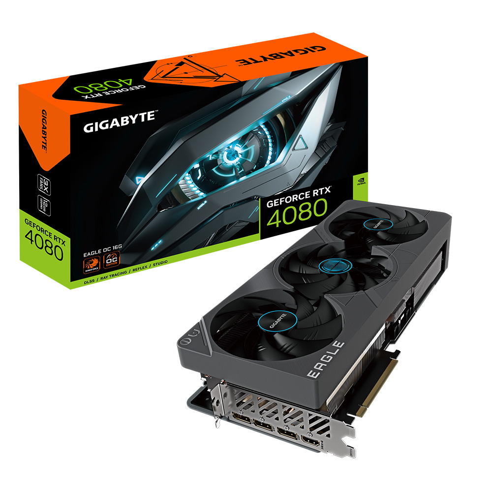 Видеокарта GIGABYTE NVIDIA GeForce RTX 4080 EAGLE OC (GV-N4080EAGLE OC-16GD), купить в Москве, цены в интернет-магазинах на Мегамаркет