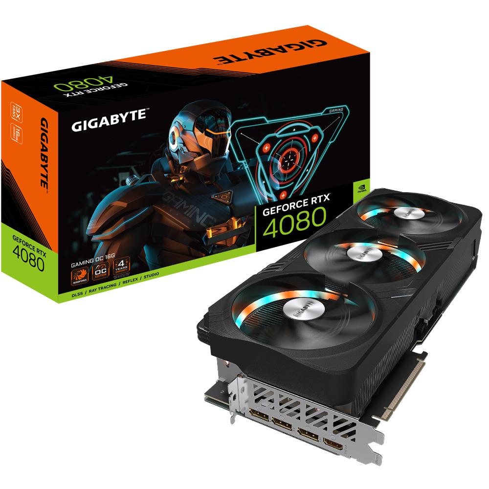 Видеокарта GIGABYTE NVIDIA GeForce RTX 4080 Gaming OC (GV-N4080GAMOC ...