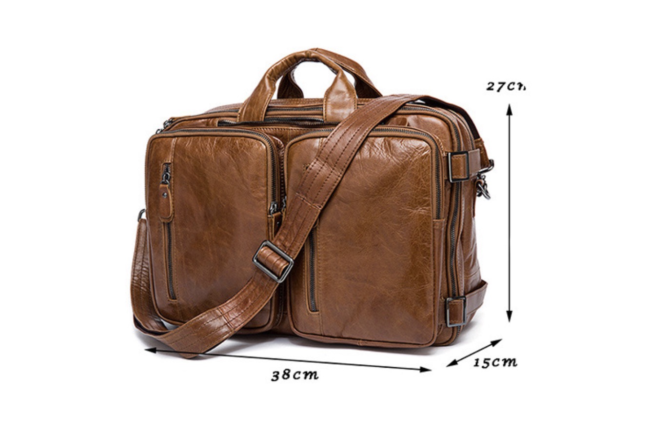 Рюкзак для ноутбука мужской MyPads M432 коричневый