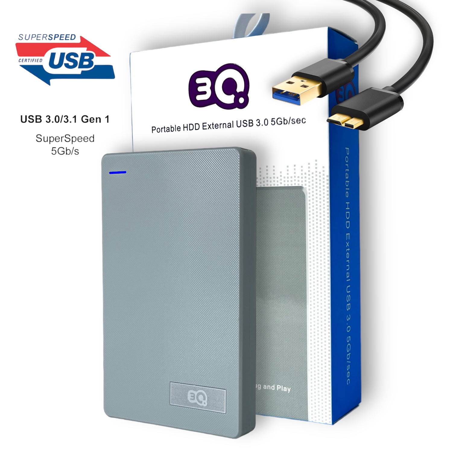 Внешний жесткий диск 3Q 3QHDD-S180H-500 500 ГБ (105627), купить в Москве,  цены в интернет-магазинах на Мегамаркет