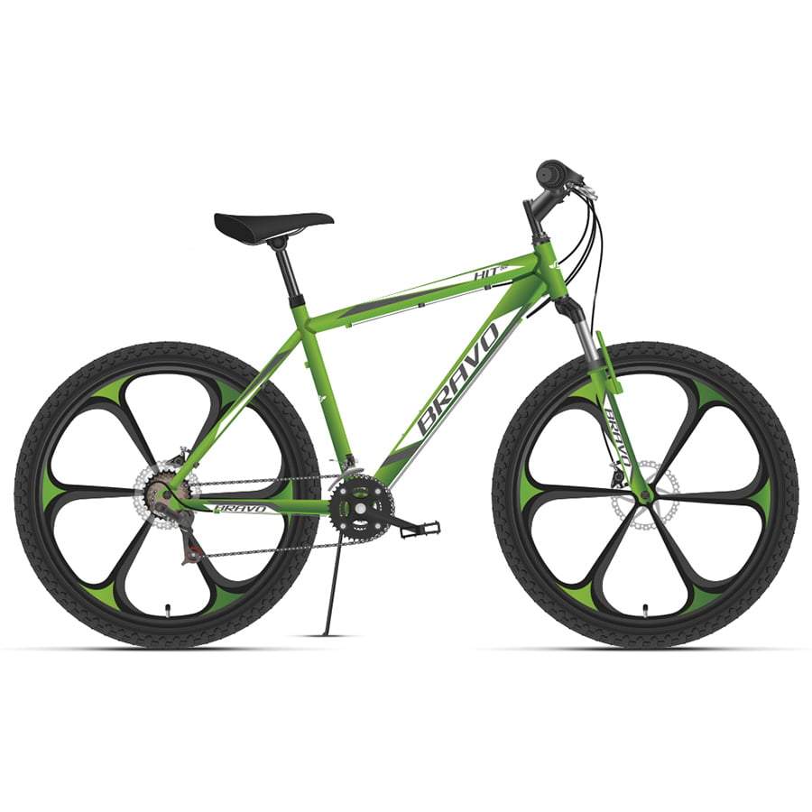 Велосипед Bravo Hit 26 D FW зеленый/белый/серый 2021 18''(HD00000323)