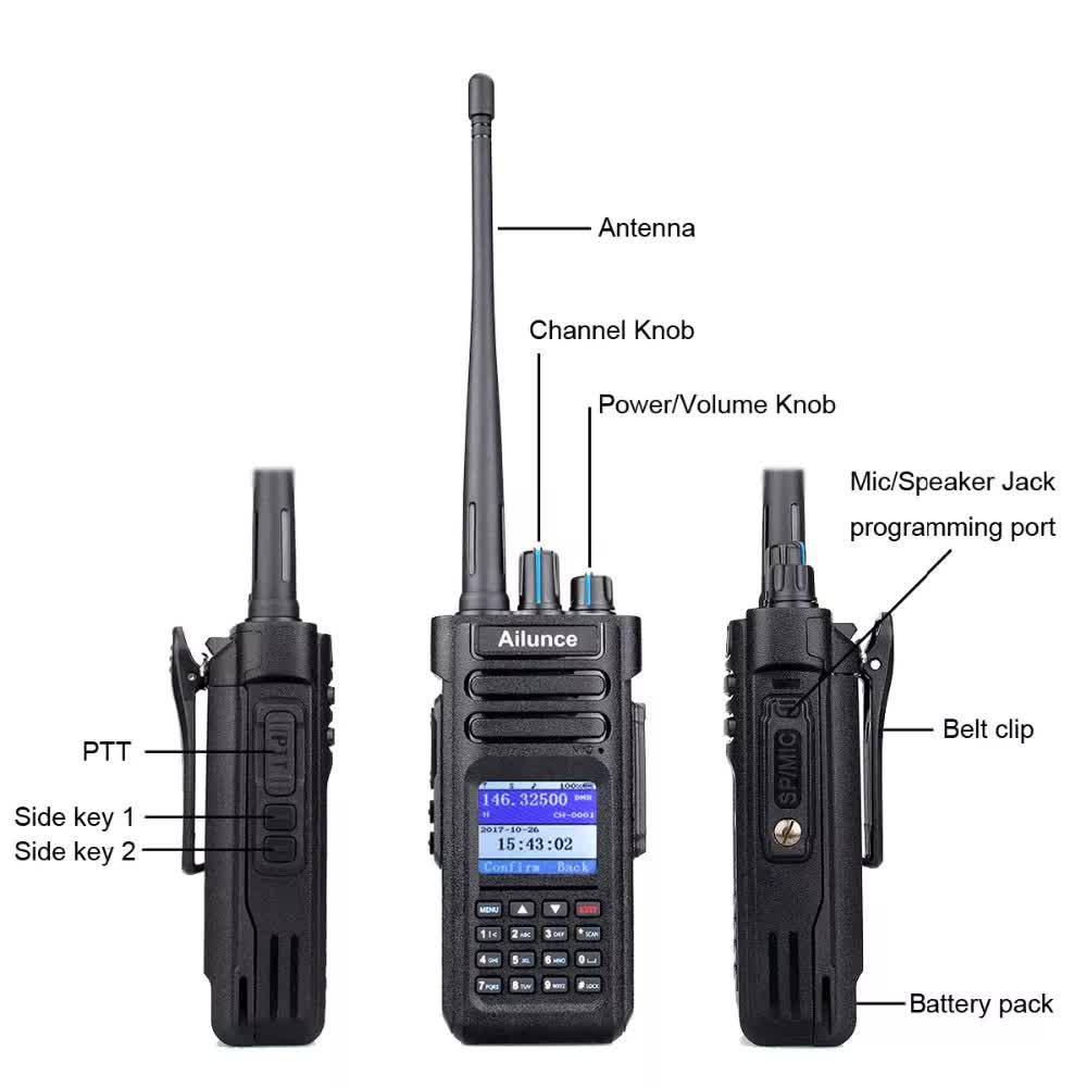 Рация Retevis. Рация DMR. Рация Transceiver Walkie Talkie. Ailunce hd1 DMR.