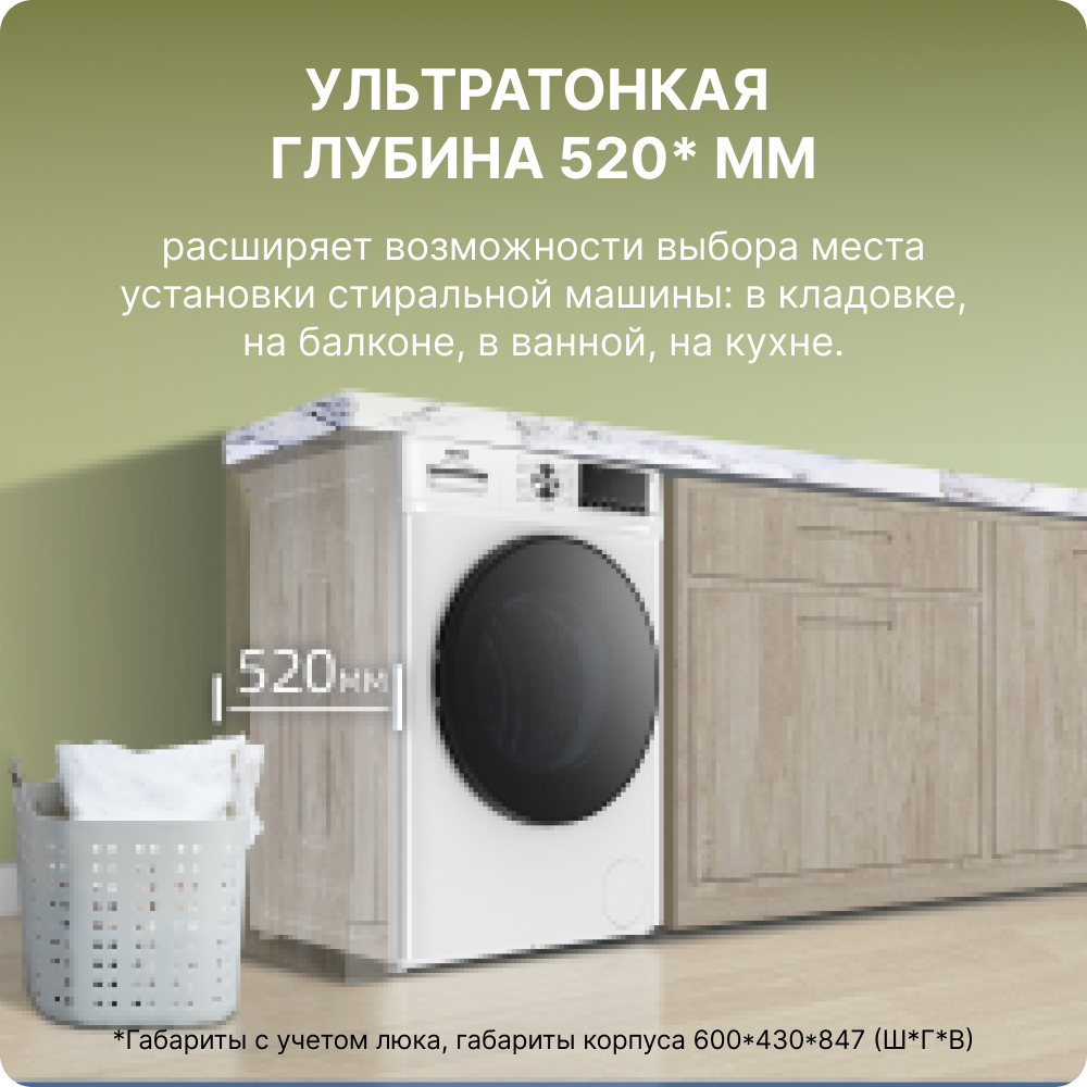 Стиральная машина CHiQ CFL80-14586BHM2WA белый, купить в Москве, цены в  интернет-магазинах на Мегамаркет