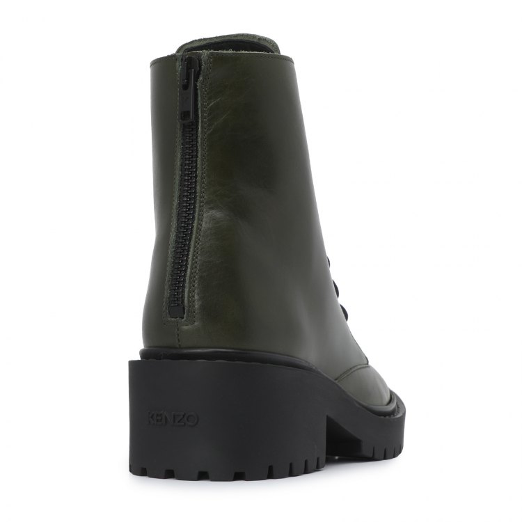 Женские ботинки KENZO PIKE LACE-UP BOOT BT340 темно-серо-зеленый р.40
