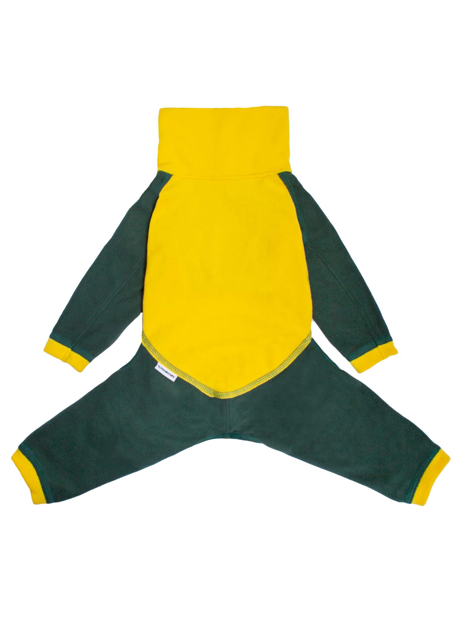 Флисовый комбинезон для собак, цвет желто-зеленый, размер М1