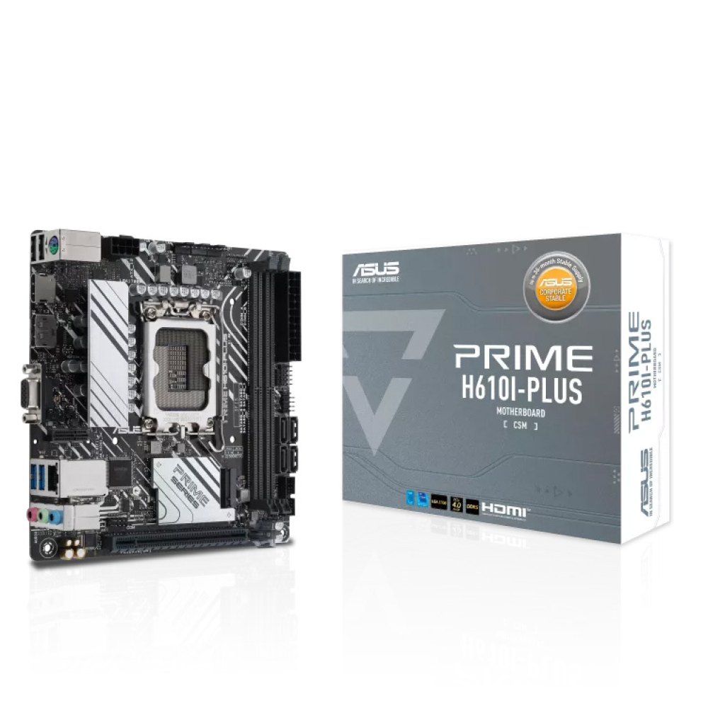 Материнская плата ASUS PRIME H610I-Plus-CSM (90MB1GB0-M0EAYC) - купить в X-PC, цена на Мегамаркет