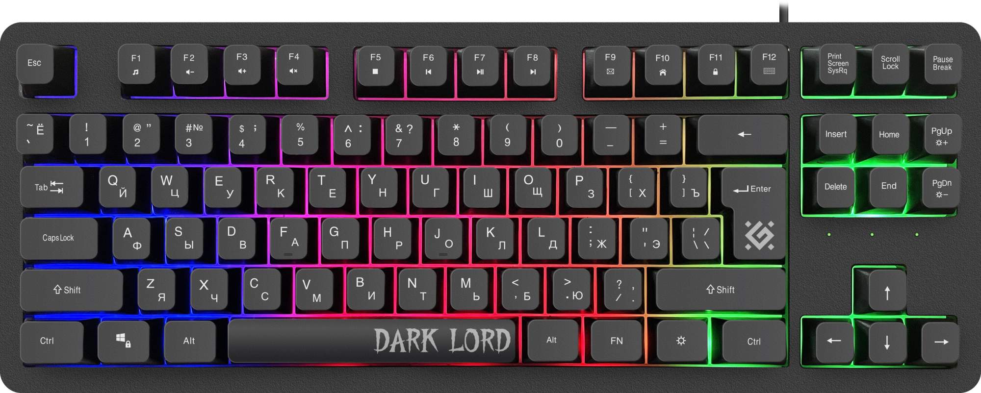 Проводная игровая клавиатура Defender Dark lord черный (45580), купить в Москве, цены в интернет-магазинах на Мегамаркет