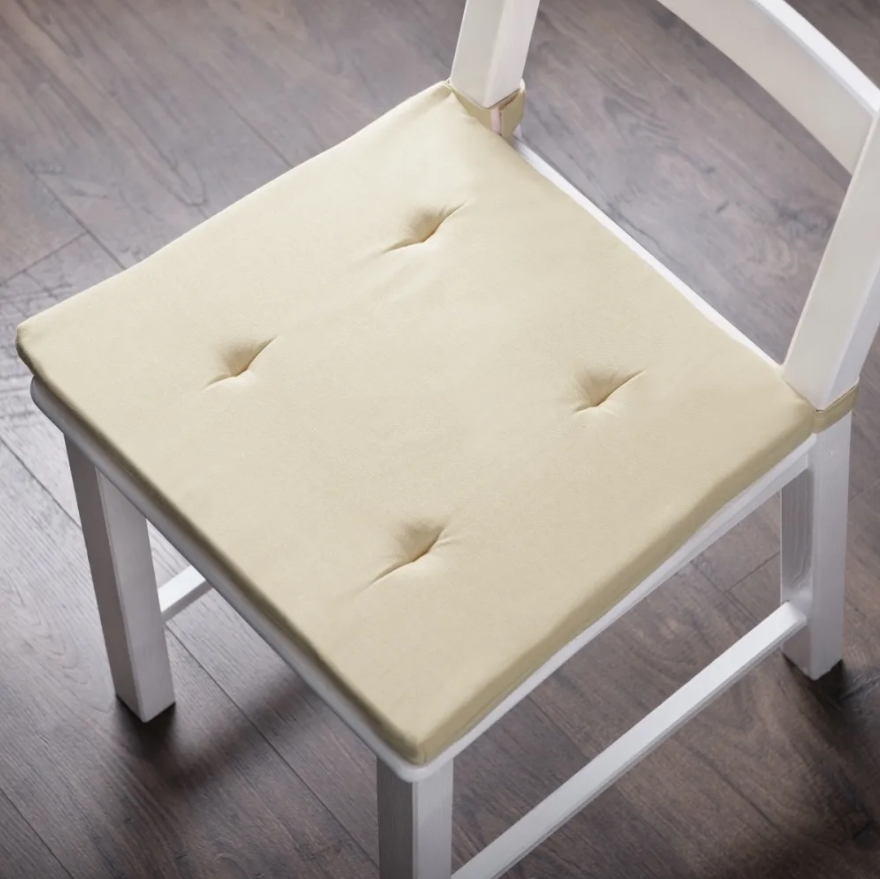 Подушка на стул на сидушку PASIONARIA Билли 42х37 см, бежевый 2 шт