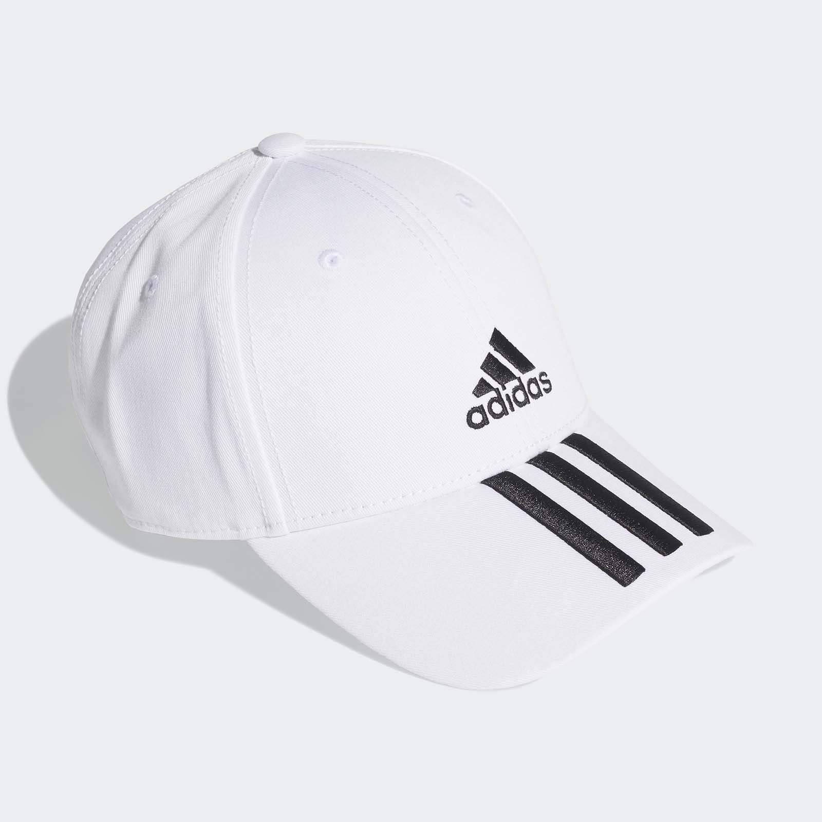 Бейсболка унисекс Adidas Bball 3S Cap Ct белая р.56