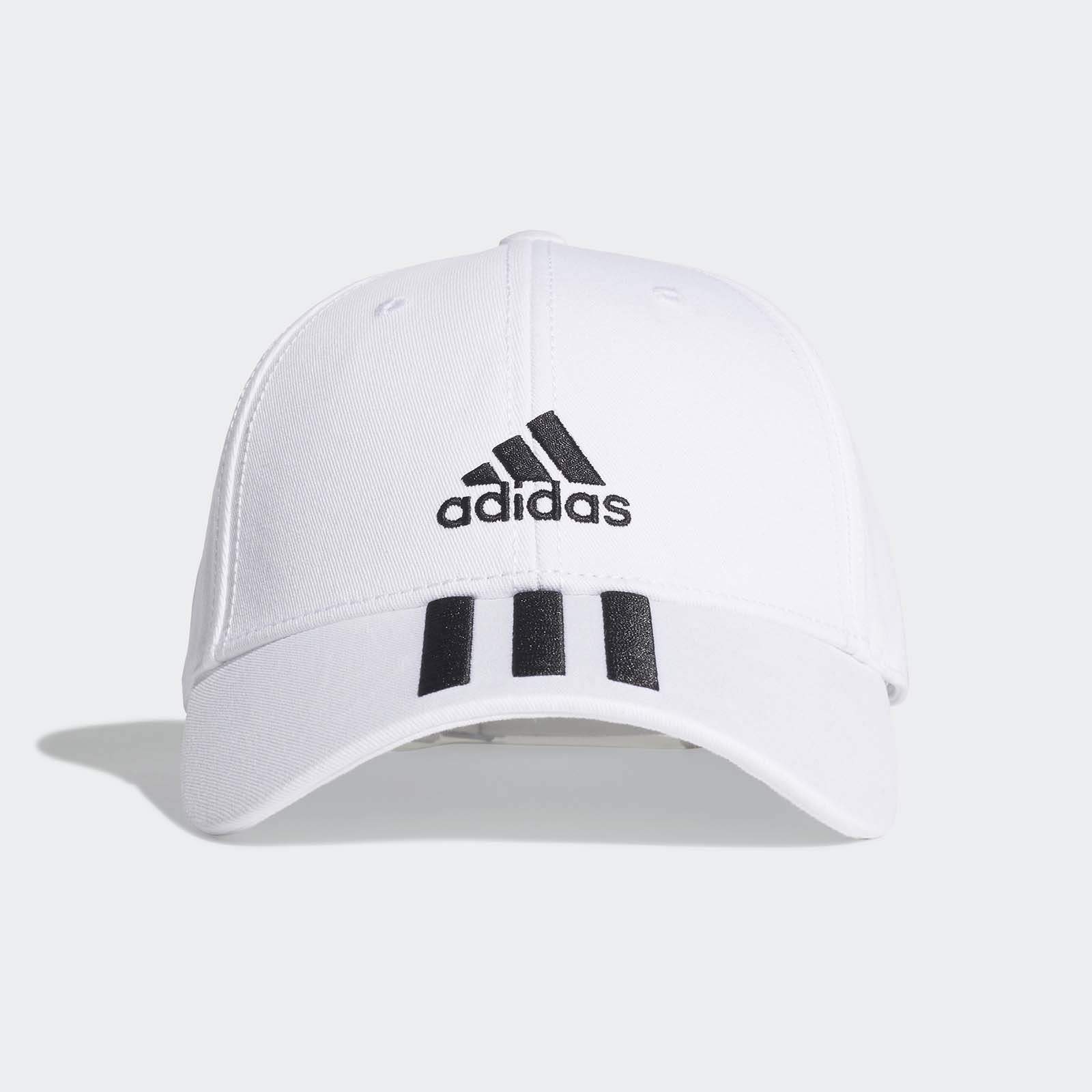 Бейсболка унисекс Adidas Bball 3S Cap Ct белая р.56