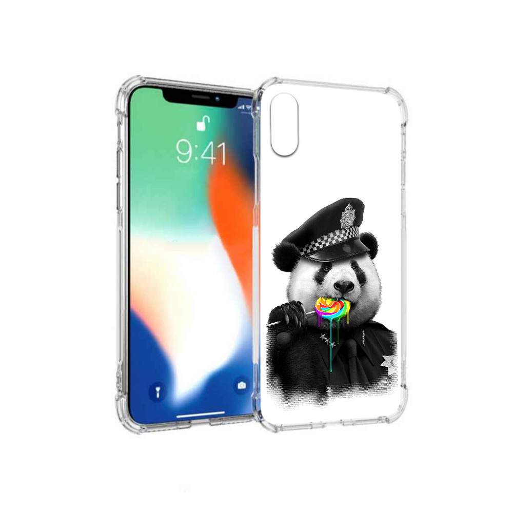 Чехол MyPads Tocco для Apple iPhone X Панда полиция (PT94261.606.130) –  купить в Москве, цены в интернет-магазинах на Мегамаркет