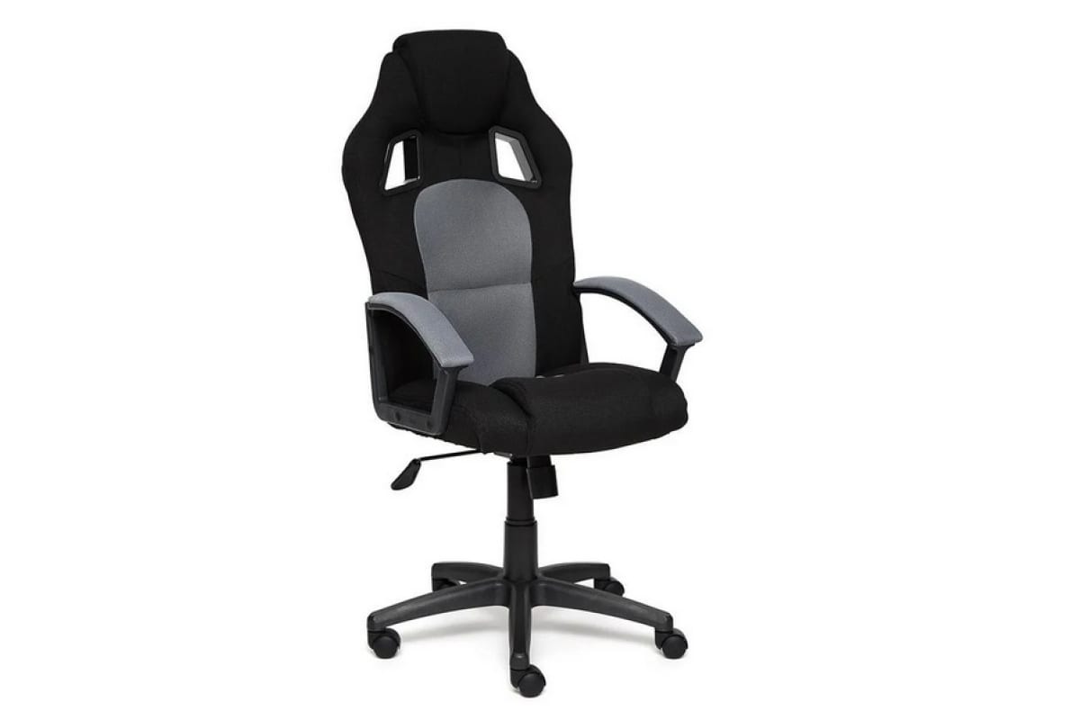 Кресло офисное TetChair DRIVER (35/TW-12) flock/fabric, black/grey
