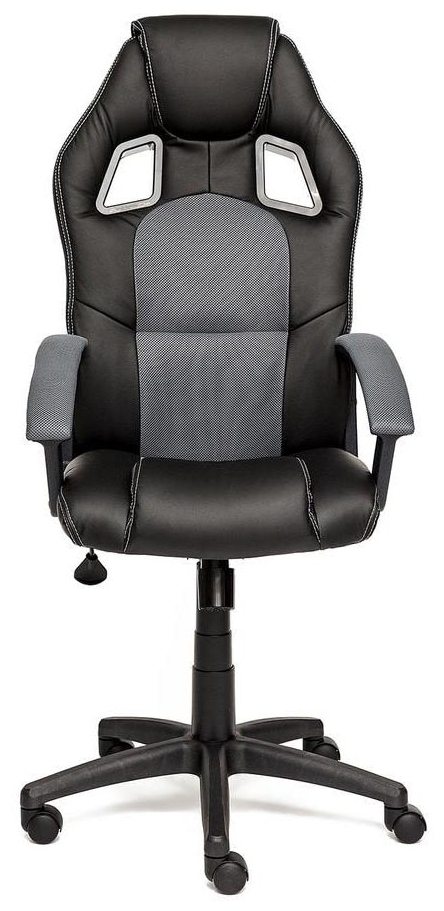 Кресло офисное TetChair DRIVER (35/TW-12) flock/fabric, black/grey