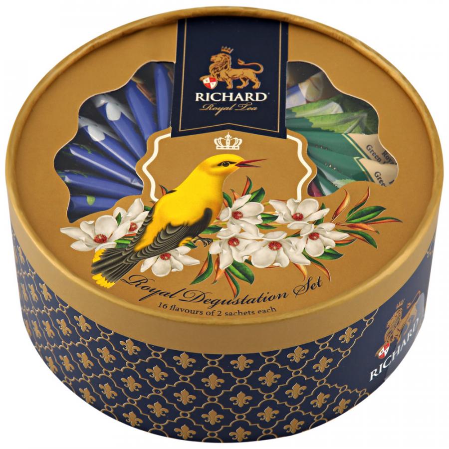 Чай Richard "Royal Tea collection" ассорти. Чай Richard "Royal degustation Set Tea assortment" ассорти, 32 сашета. Чай Richard Royal assortment. Чай richard купить