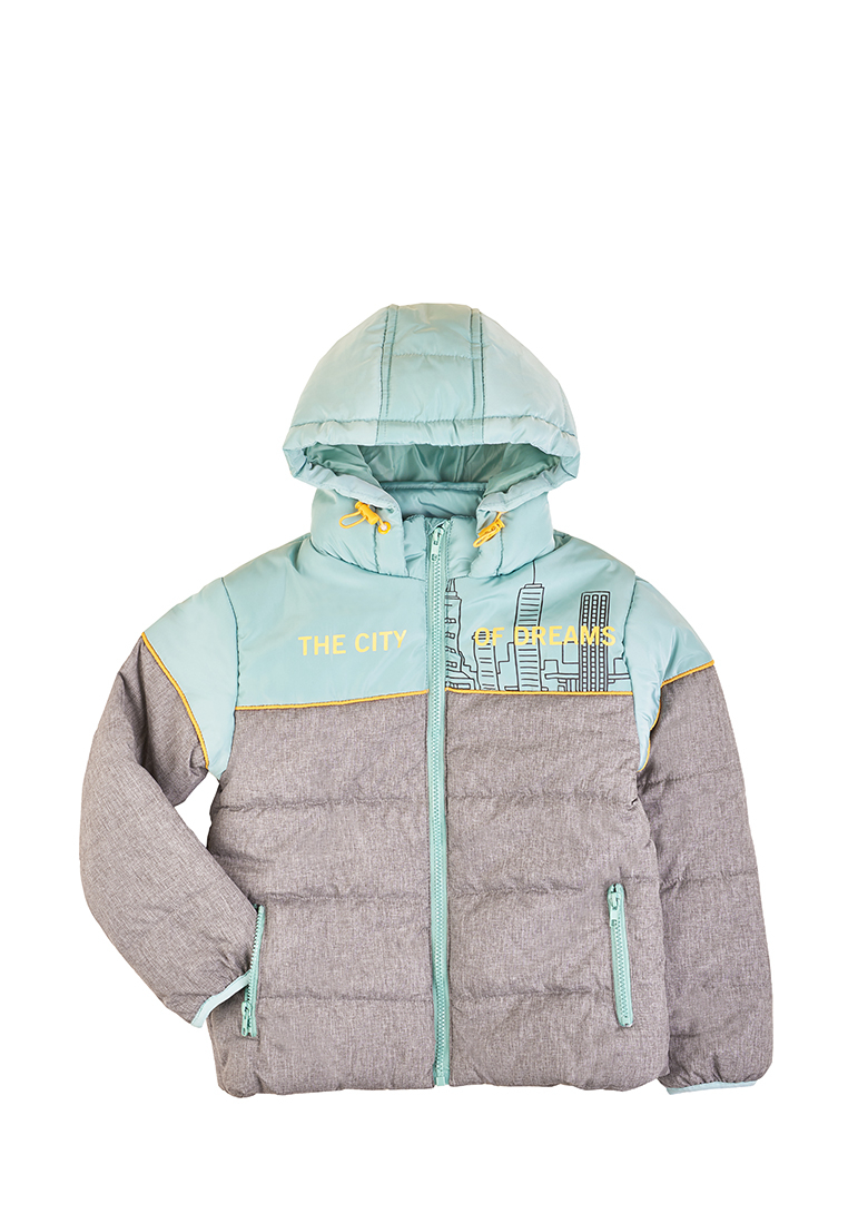 Куртка детская Daniele patrici AW21C465 серый/зеленый р.140