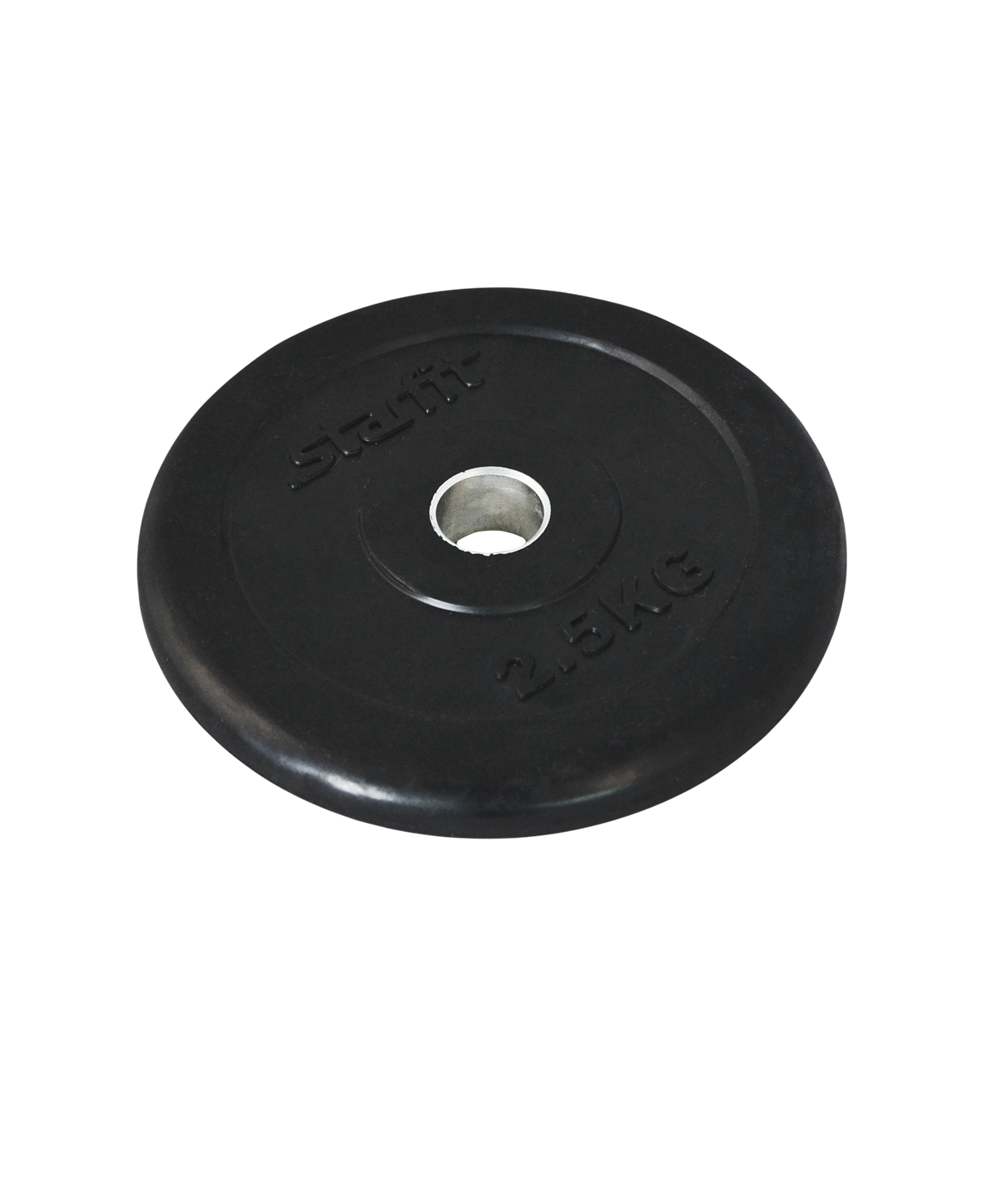 Диск обрезиненный Starfit Core Bb-202 D=26 мм, стальная втулка, черный, 2,5 кг