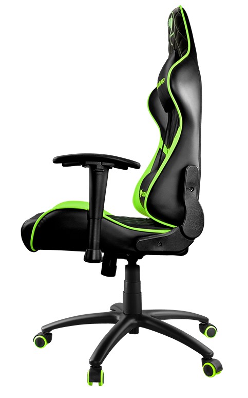 Cougar neon green кресло компьютерное игровое