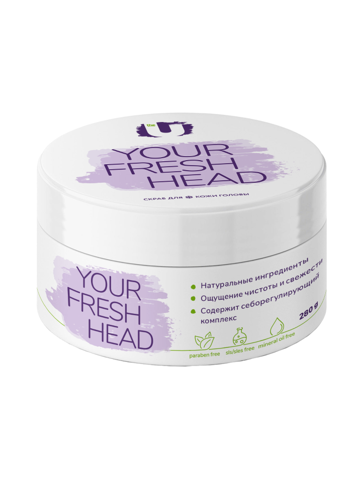 Очищающий скраб для кожи головы THE U Your Fresh Head для роста волос, 280 мл
