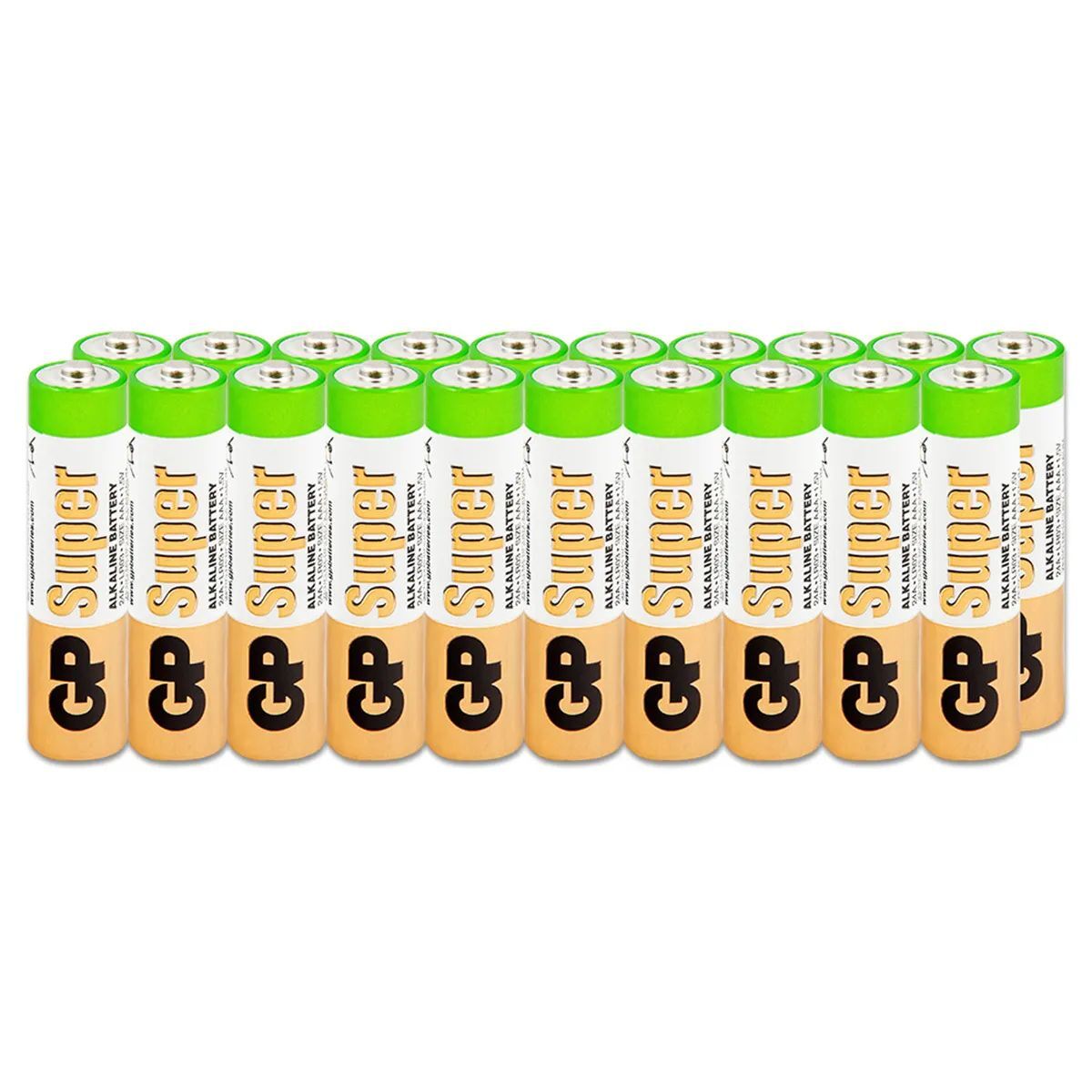 Батарейки GP Super Alkaline ААA/LR03 (мизинчиковые) упаковка 20 штук - купить в Москве, цены на Мегамаркет | 600013438224