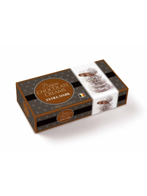 Кремовые конфеты Geldhof "Belgian chocolate creams extra dark" темный шоколад, 100г